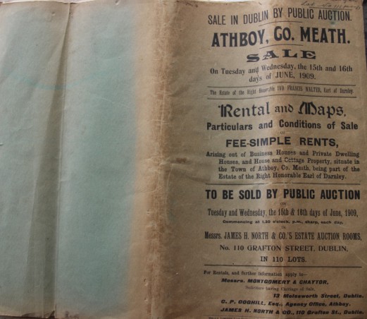 Rear of Auction Book