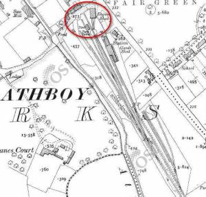 Athboy Railway on OS Map
